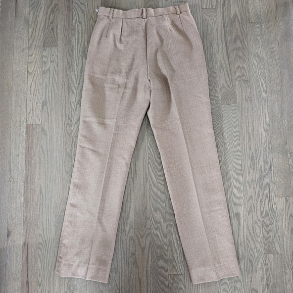 Pendleton Dress Pants Tan Camel Virgin Wool Zipper Lined Vintage Size 4 - Picture 3 of 4